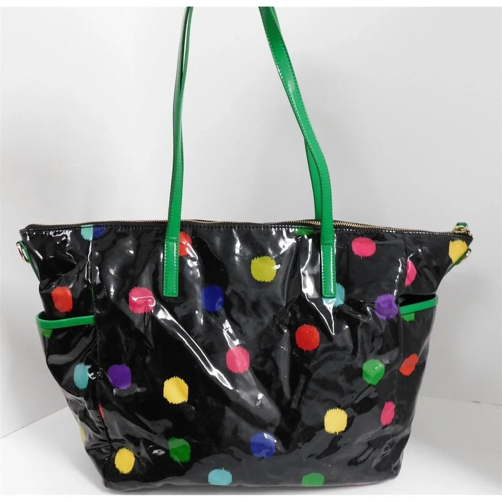 Kate Spade Navy‎ Blue Multi Polka Dot Baby Diaper Bag Tote
